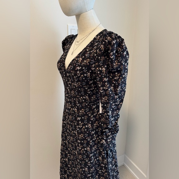 NWT - Astr Black Floral Long Sleeve Dress - Picture 4 of 10